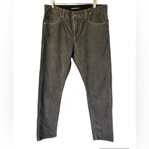 Calvin Klein Gray Corduroy Flat Front Classic Pants Size 33x30
